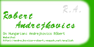 robert andrejkovics business card